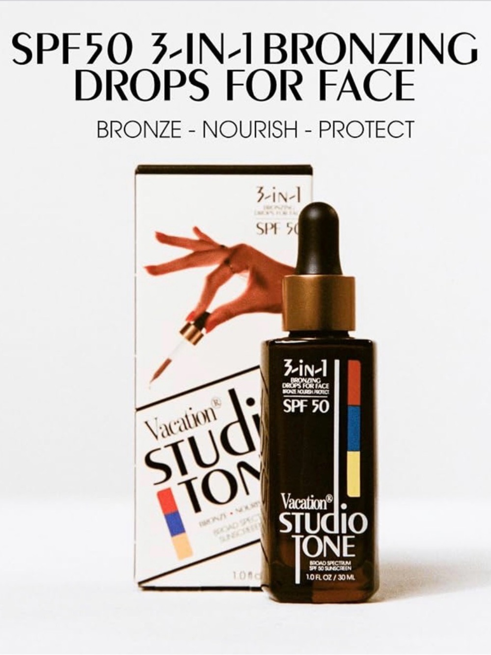 Vacation Studio Tone SPF 50 Bronzing Drops for Face 30ml